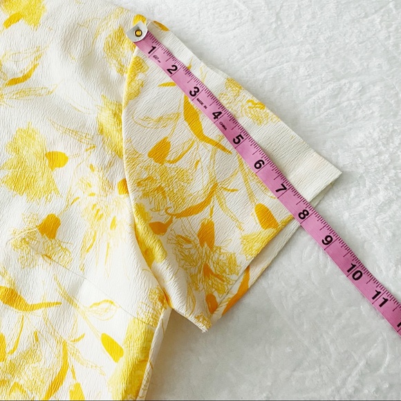 Vintage Floral Print Crepe Button Down Blouse - Picture 3 of 10